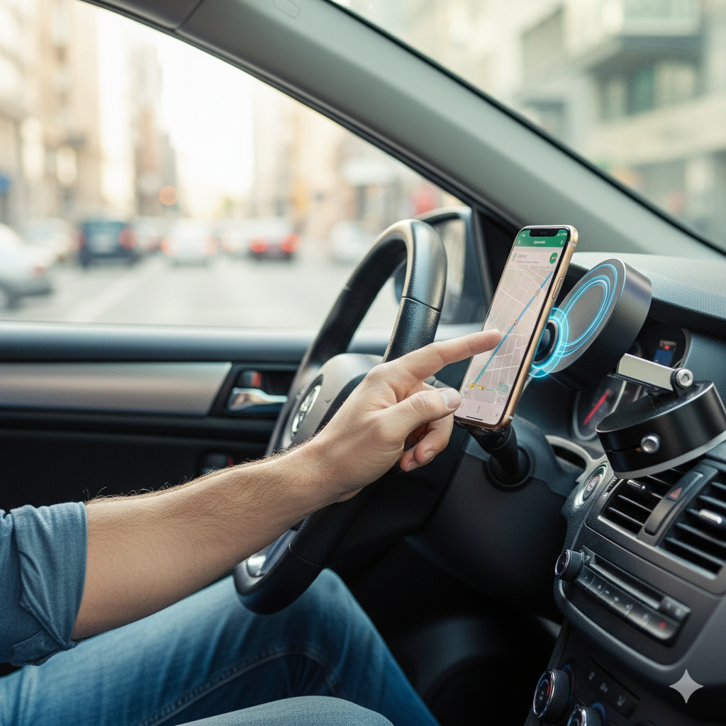 Soporte Magnetico NEGRO Con Ventosa