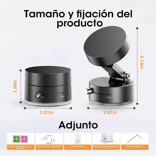 Soporte Magnetico NEGRO Con Ventosa